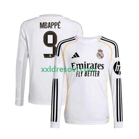 Real Madrid Kylian Mbappé 9 Domaći Nogometni Dres 2025-2026 Dugim Rukavima